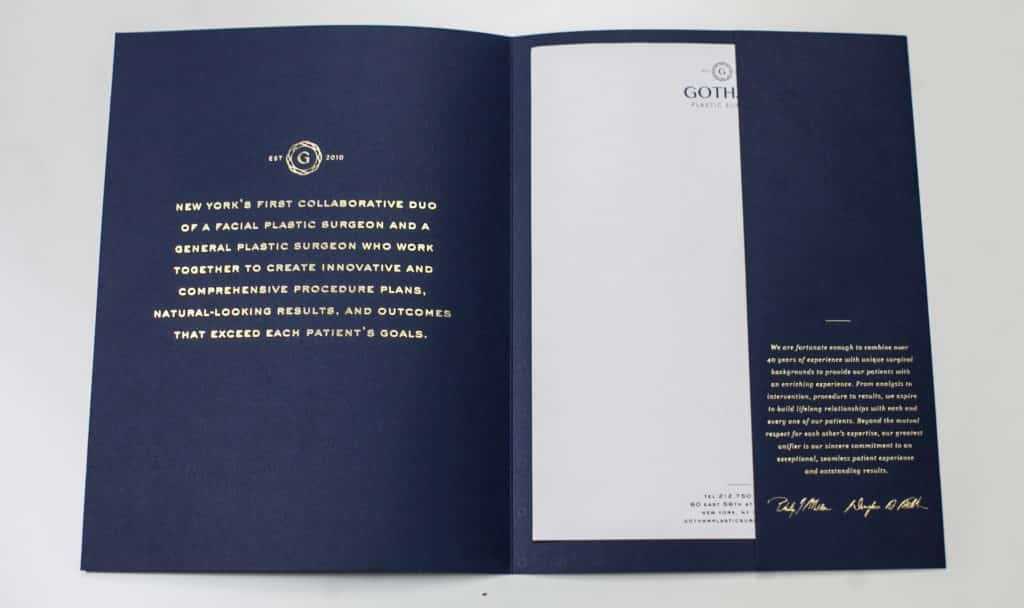 Folder Design - Gotham Plastic Surgery