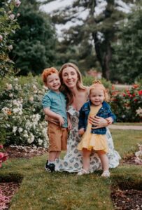 Hannah Garland, VP Of Marketing at Goldman Marketing Group with her children