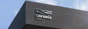 Coronis health logo on a building
